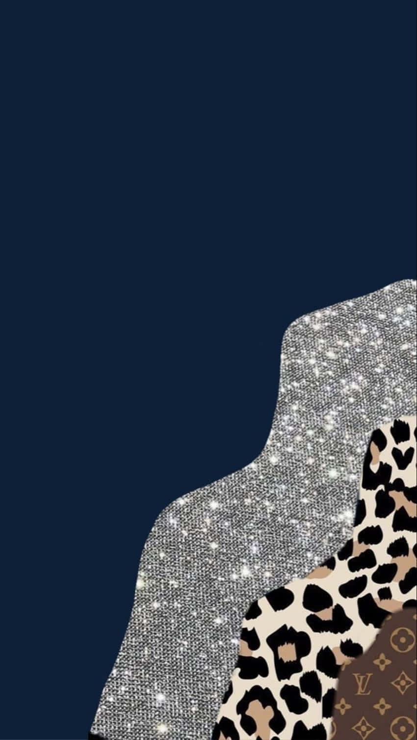 Cheetahand Glitter Print Collage Wallpaper