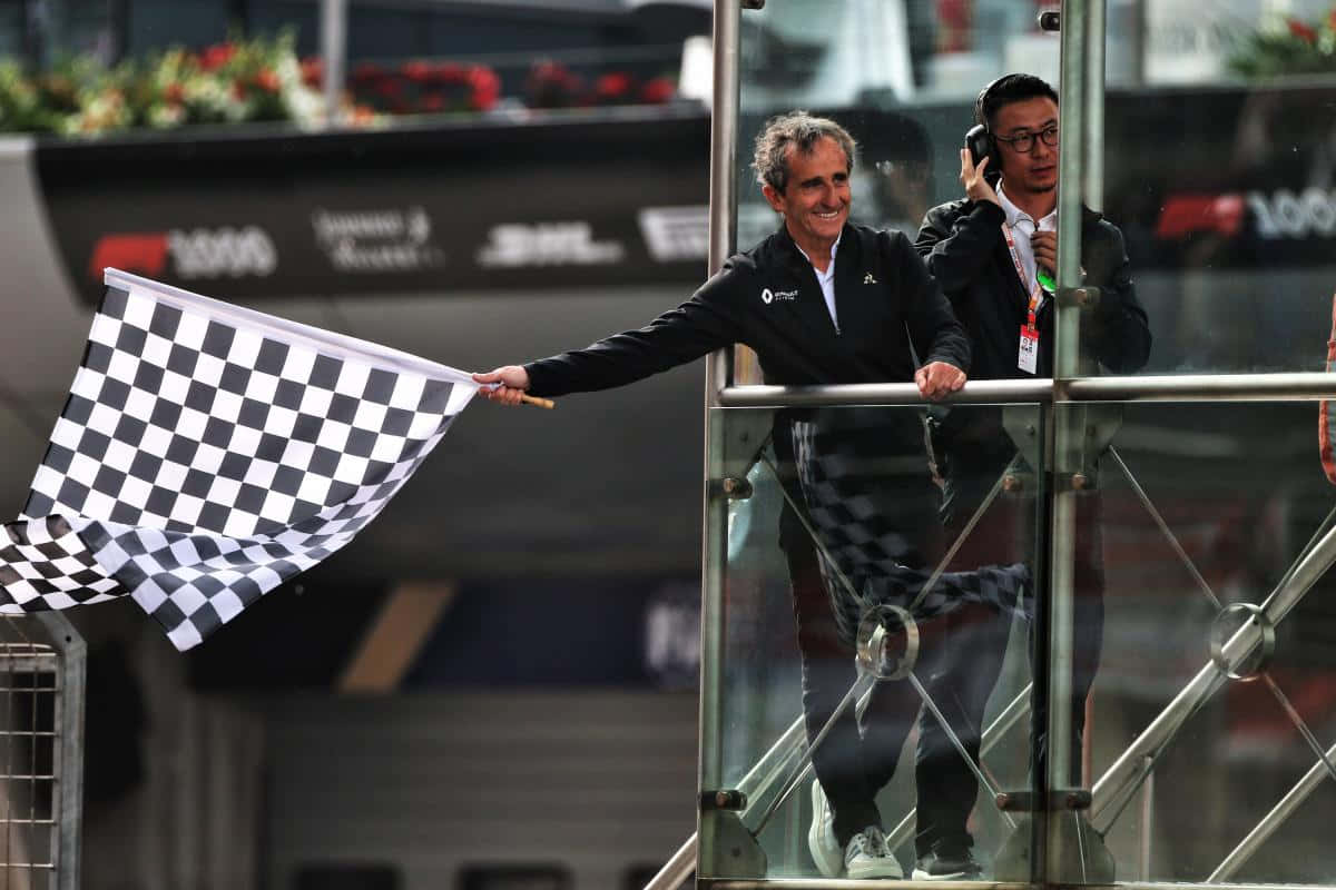 Chequered Flag Waving In The Wind Wallpaper