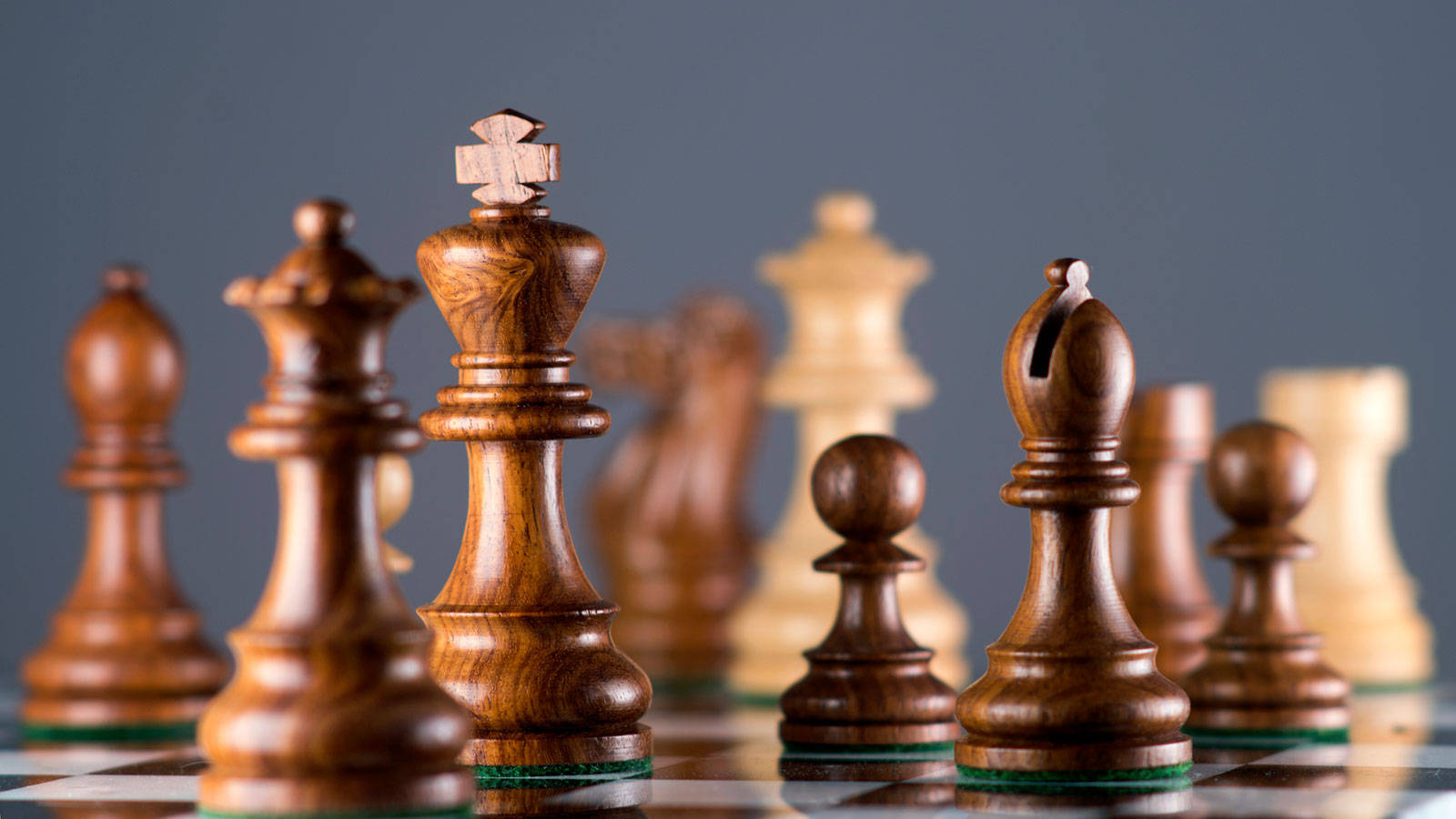 Chess King Wooden Pieces Wallpaper