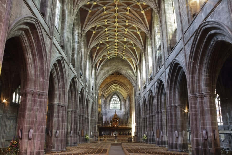 Chester Cathedral Interior Hdr Photo Wallpaper