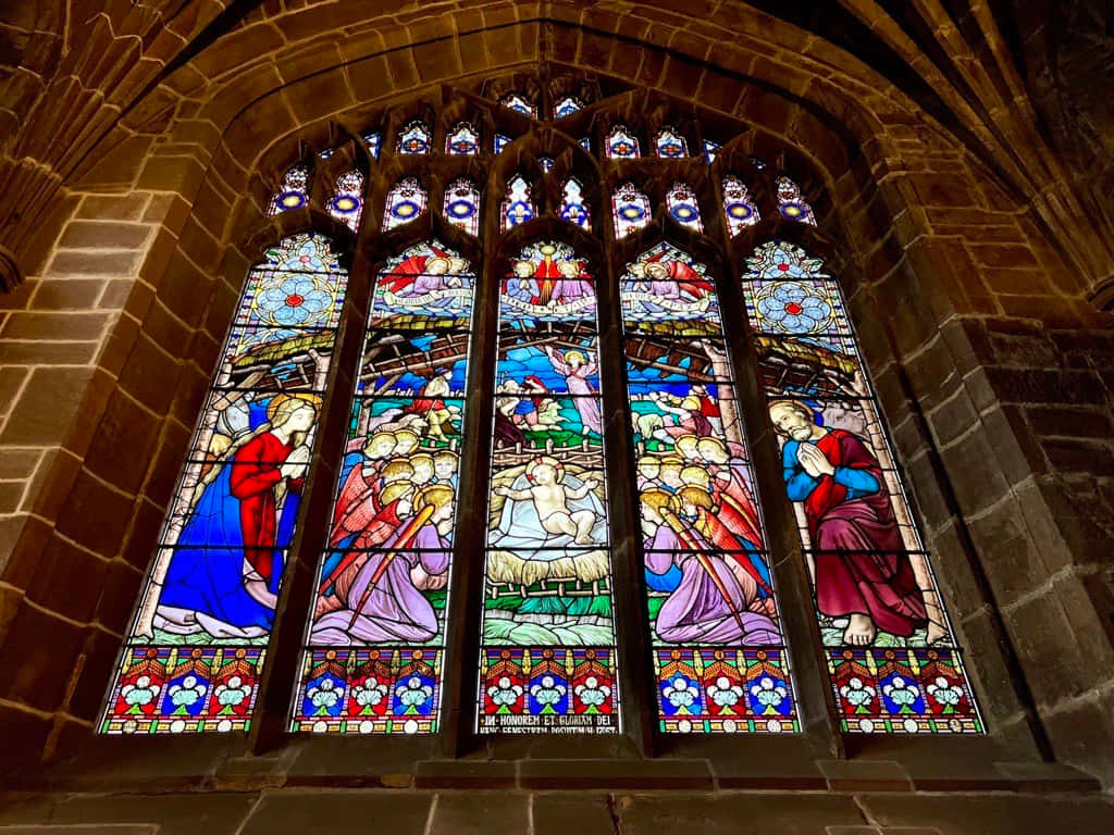 Chester Cathedral Stained Glass Windows Wallpaper