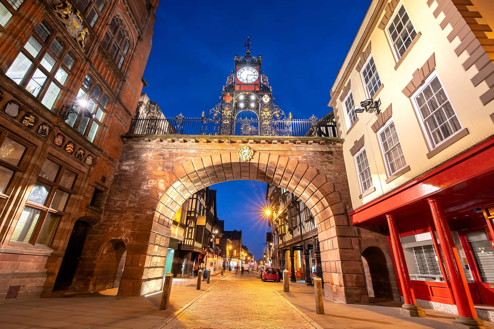 Chester Eastgate Clock Twilight Wallpaper