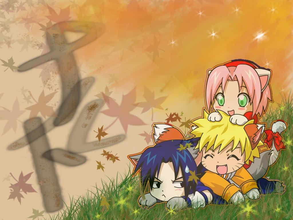 Chibi Animal Anime Friends Wallpaper