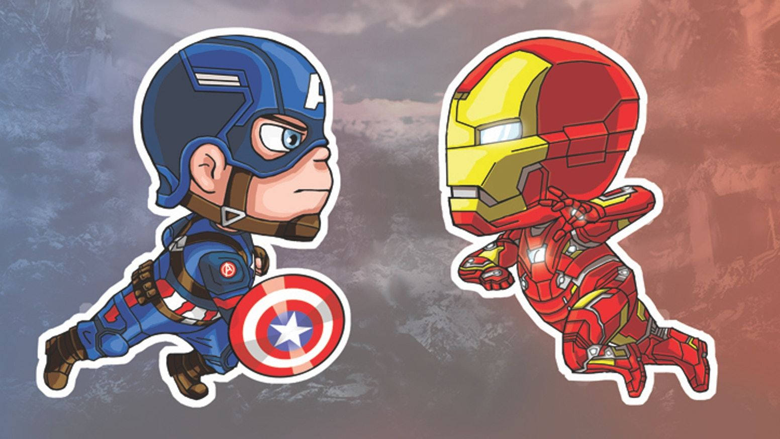 Chibi Captain America Laptop Wallpaper