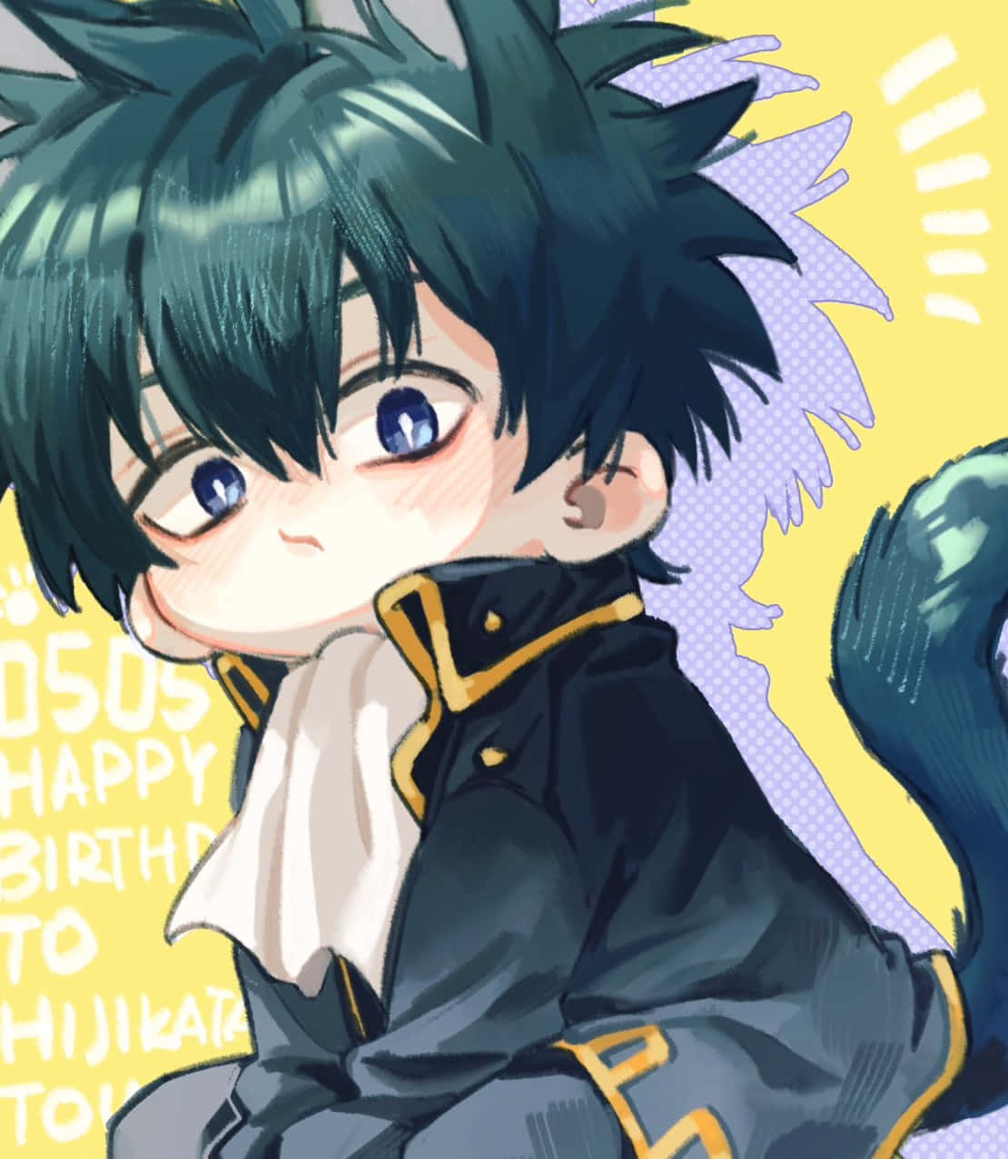 Chibi_ Hijikata_ Toshiro_ Celebration_ Artwork Wallpaper