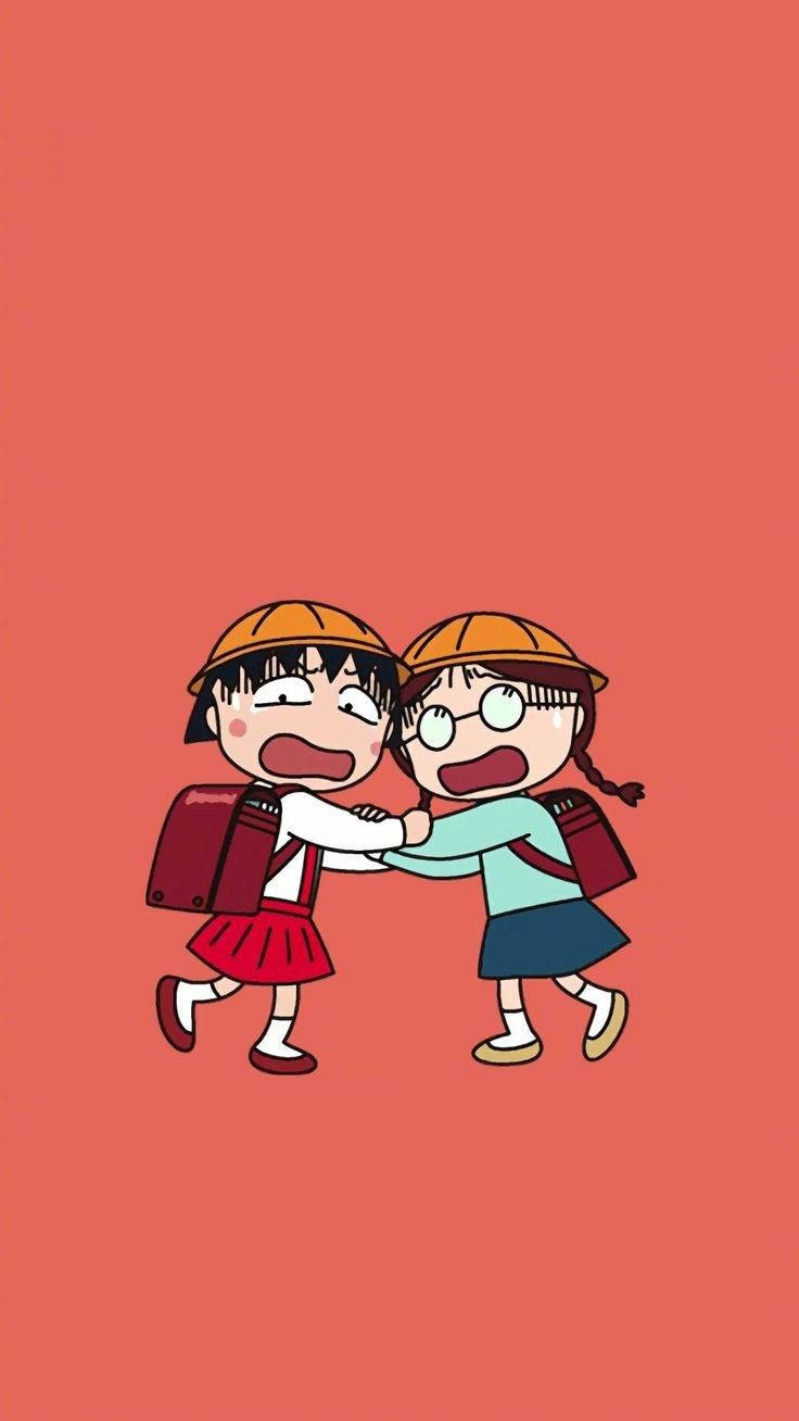 Chibi Maruko Chan With Tamae Honami Wallpaper