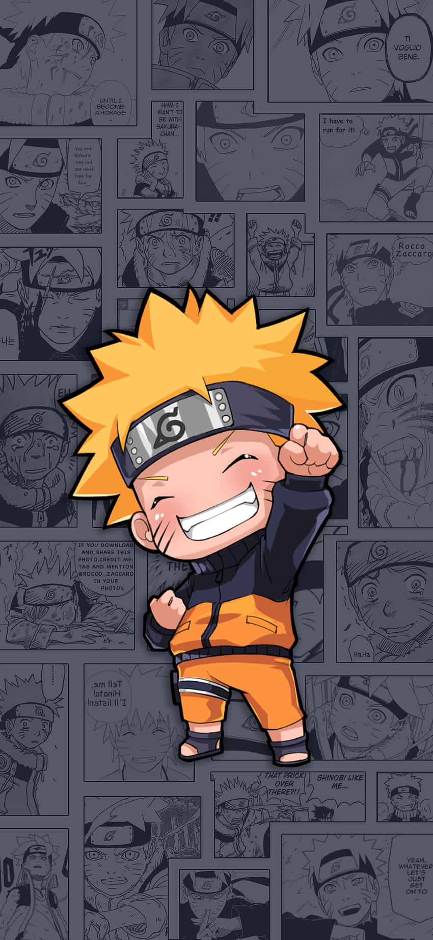 Chibi Naruto Aesthetic Phone Wallpaper