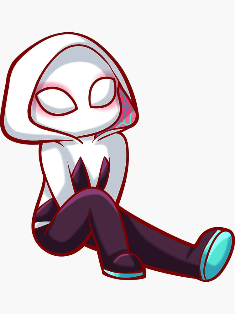 Chibi Spider Gwen Cartoon Art Wallpaper