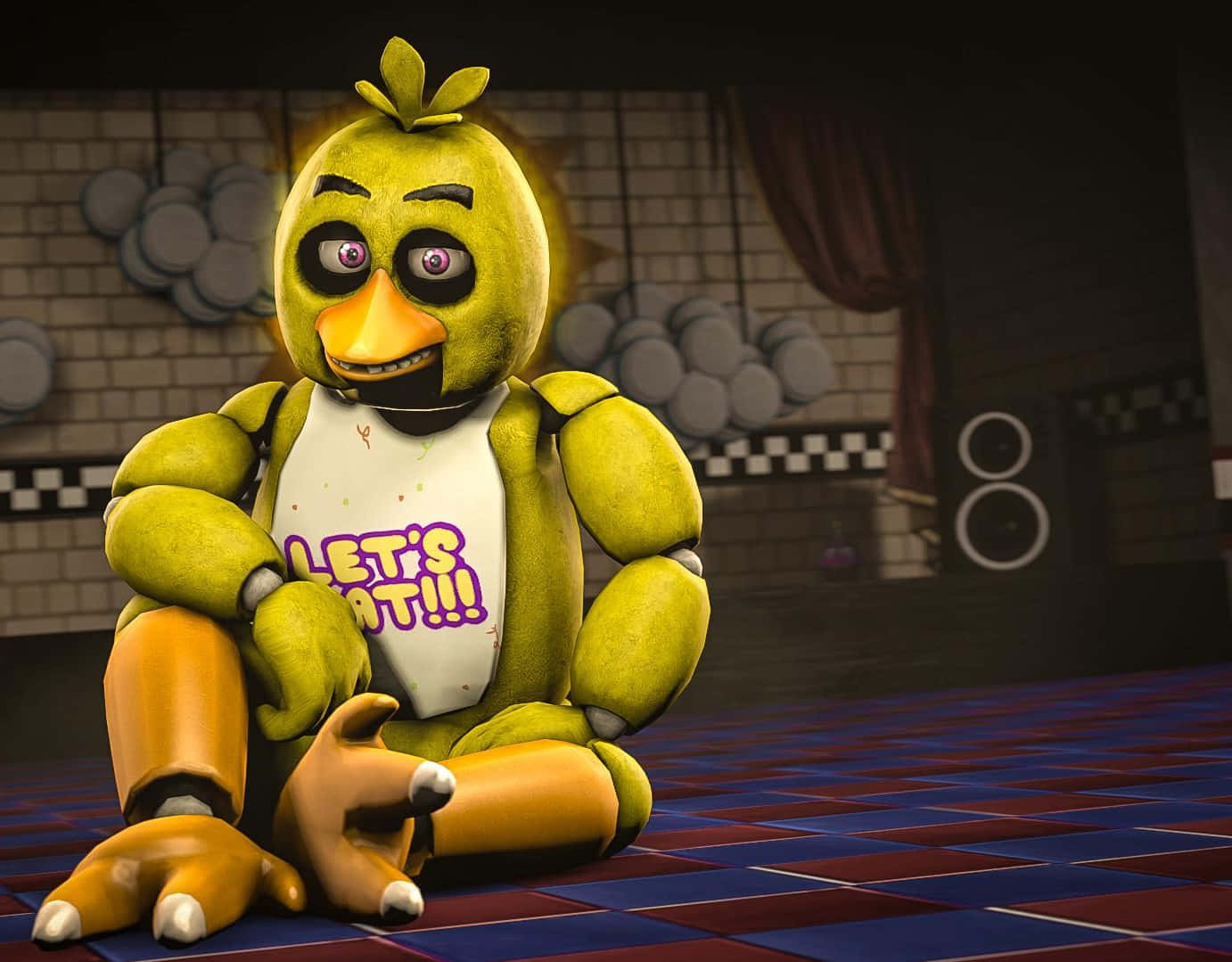 Chica The Chicken From Five Nights At Freddy's Wallpaper