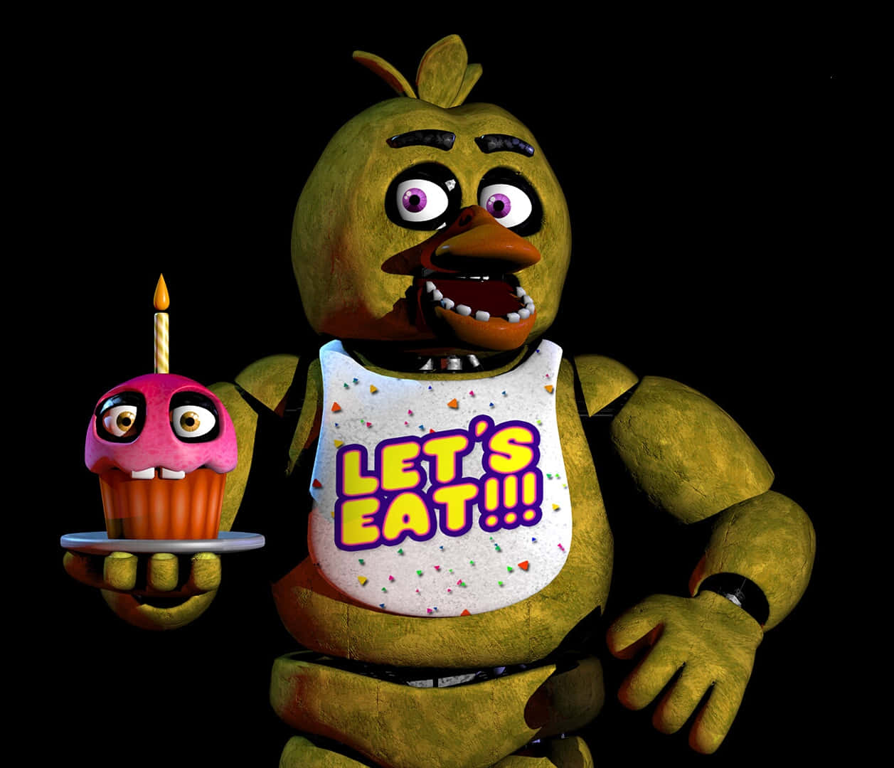 Chica The Chicken From Five Nights At Freddy's Wallpaper