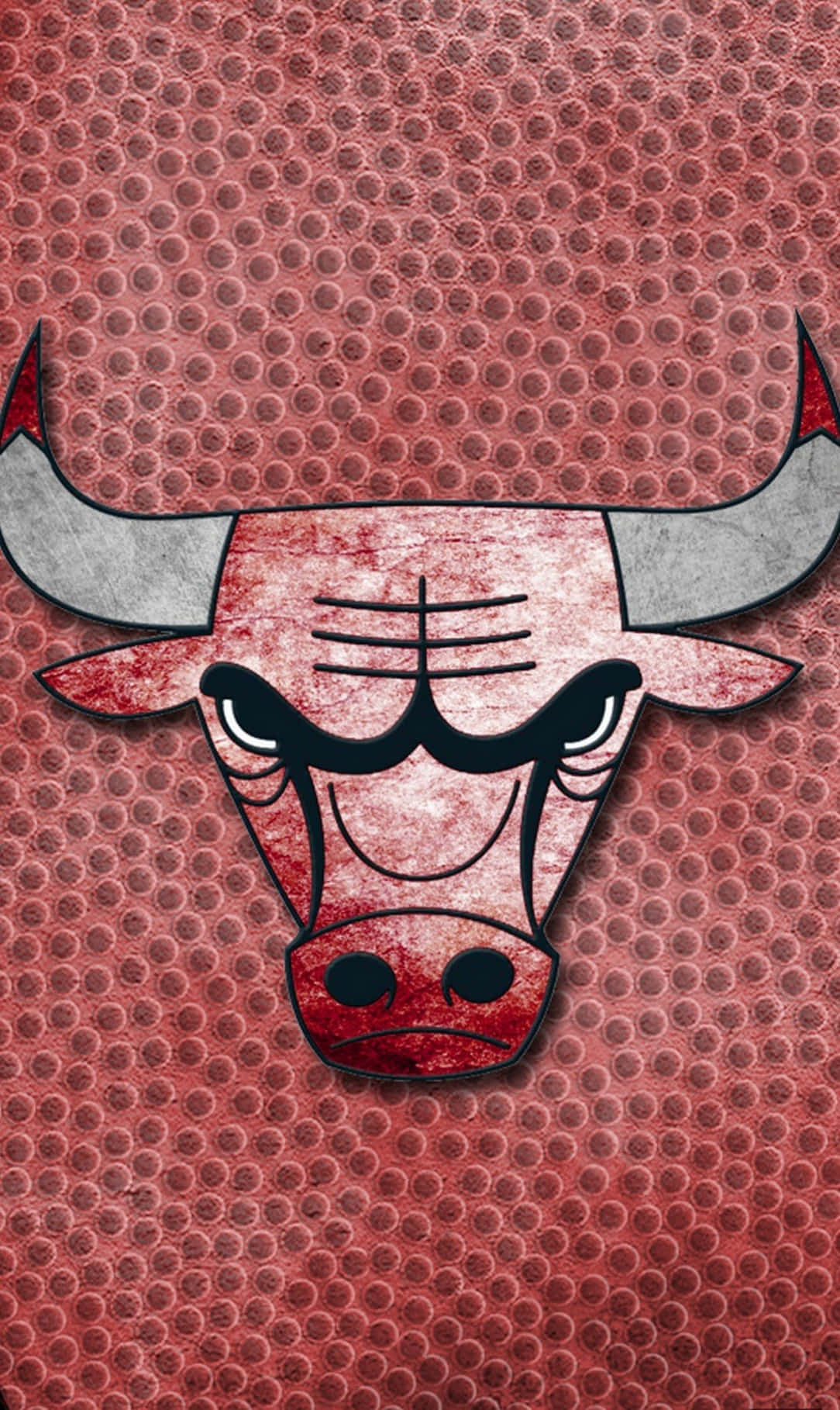 Chicago Bulls Logo Inlaid In A Ball Phone Wallpaper