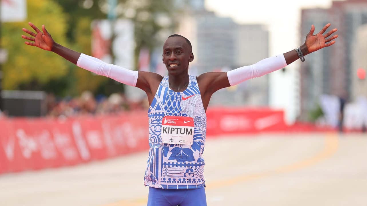 Chicago Marathon Finish Line Celebration Wallpaper