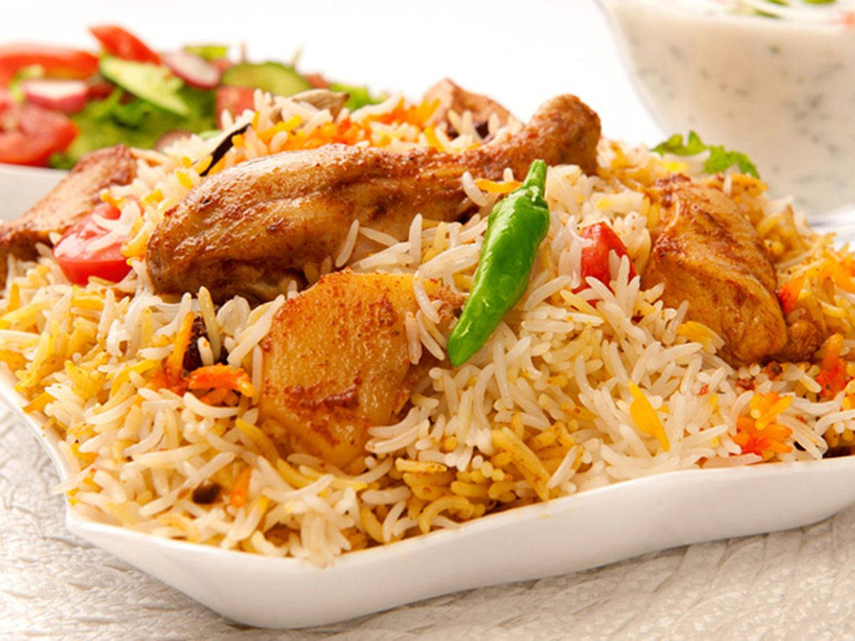 Chicken Biryani Rice Wallpaper