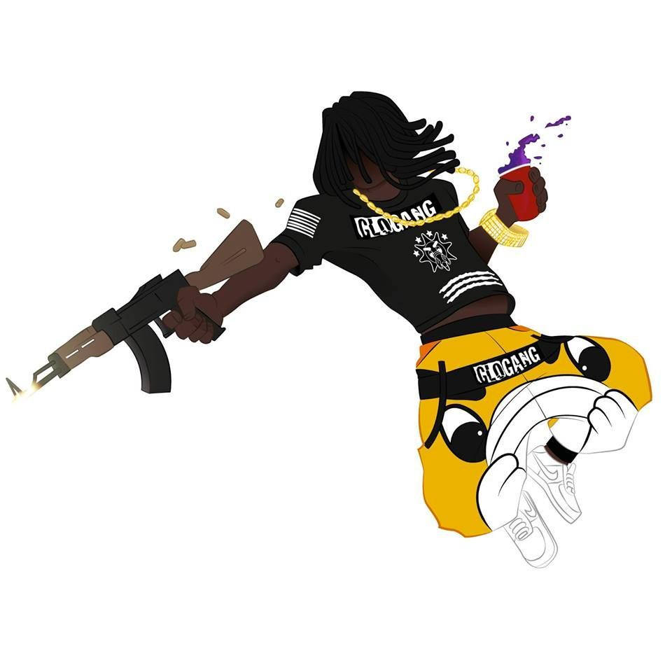 Chief Keef In His Expressive Bang 3 Artwork Wallpaper