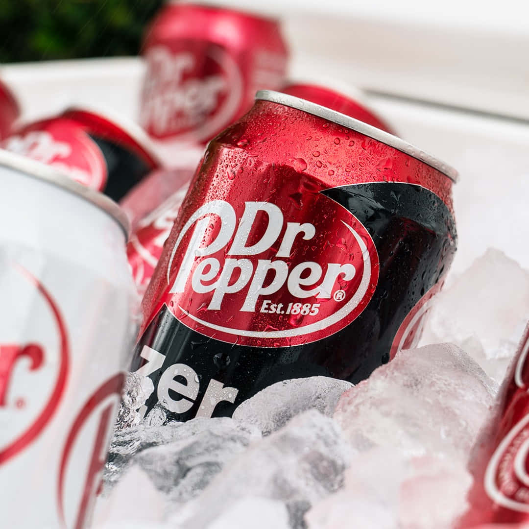 Chilled Dr Pepper Cans Wallpaper