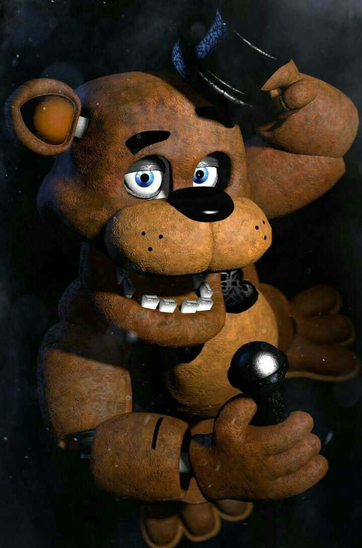 Chilling Freddy Fazbear Close-up Wallpaper