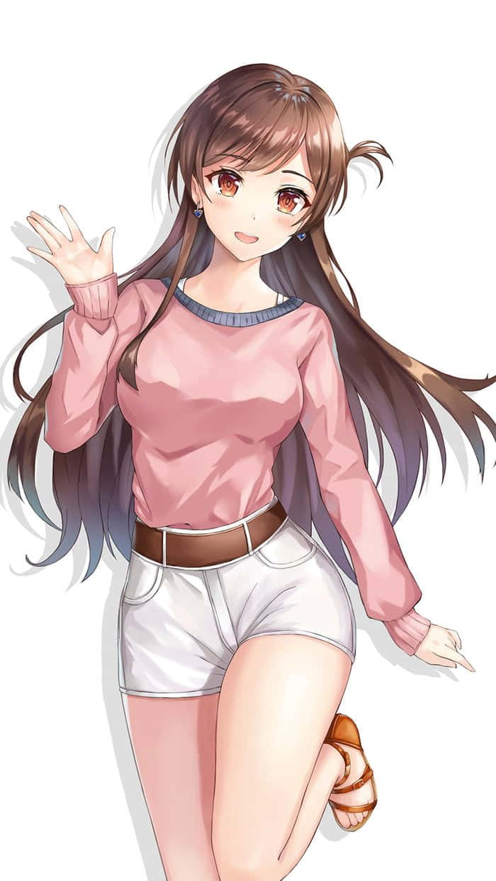 Chizuru Maihara In Casual Attire Wallpaper