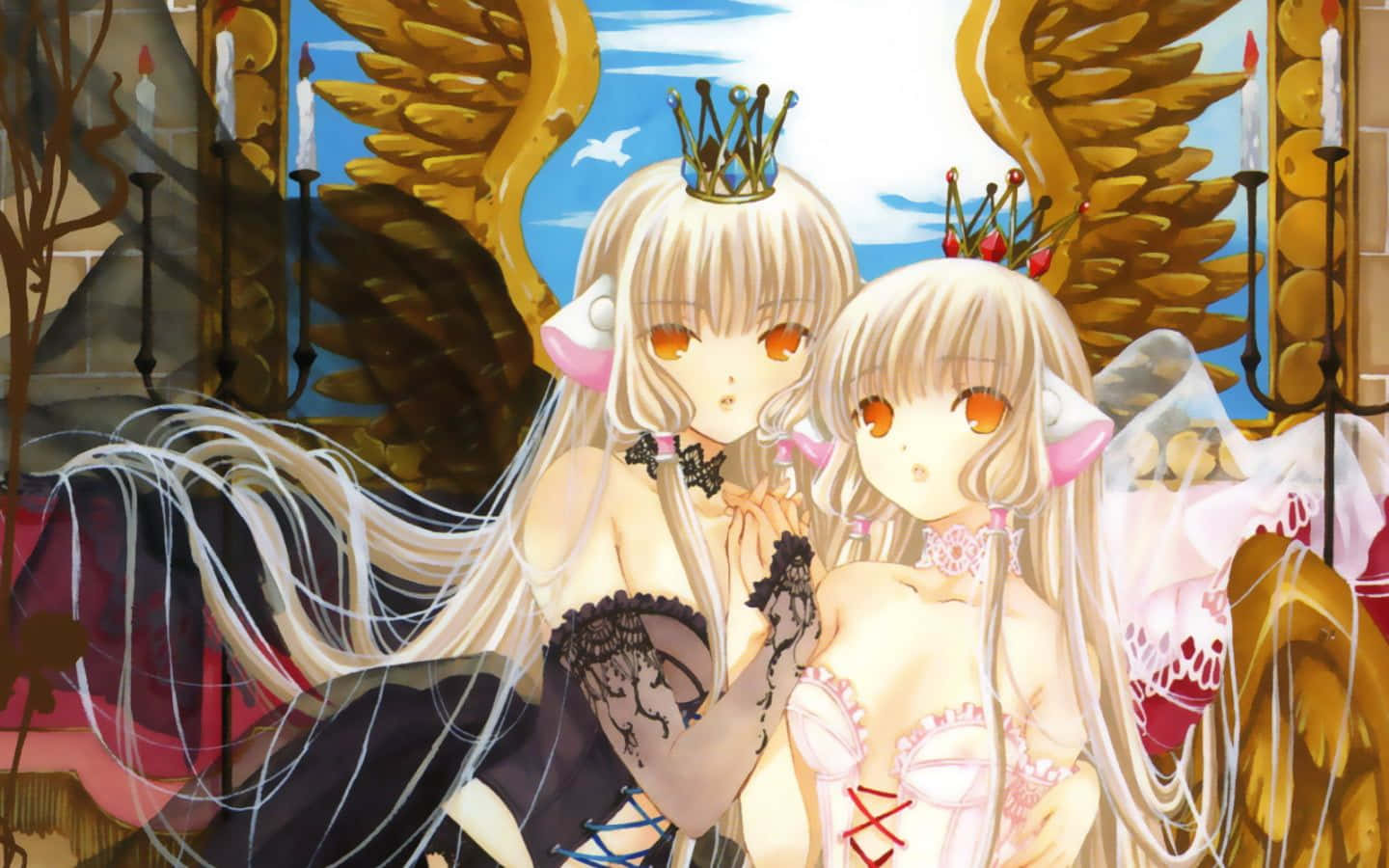 Chobits Freyaand Chii Angelic Encounter Wallpaper