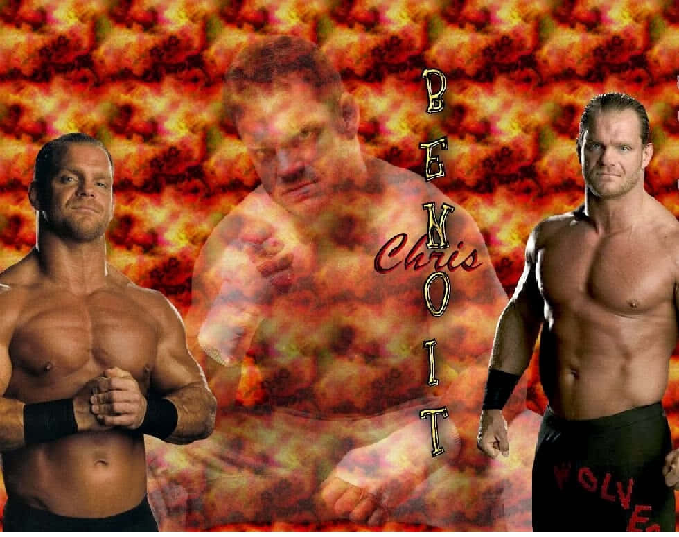 Chris Benoit Fiery Background Wallpaper