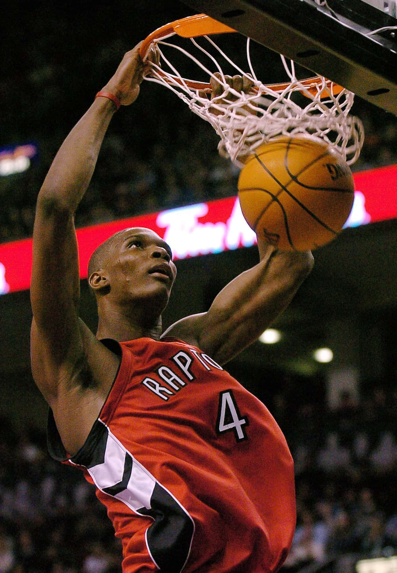 Chris Bosh In Toronto Raptors Against Orlando Magic 2003 Wallpaper