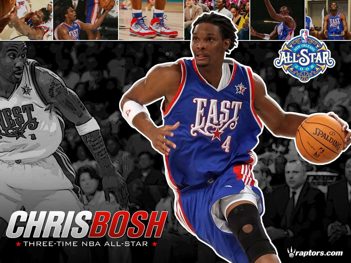 Chris Bosh Three Time Nba All Star Wallpaper