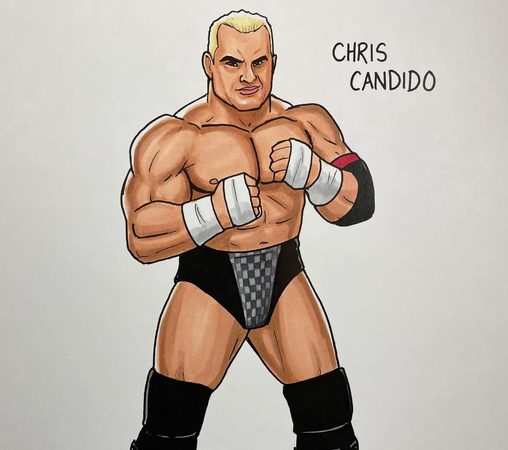 Chris Candido Wrestler Illustration Wallpaper