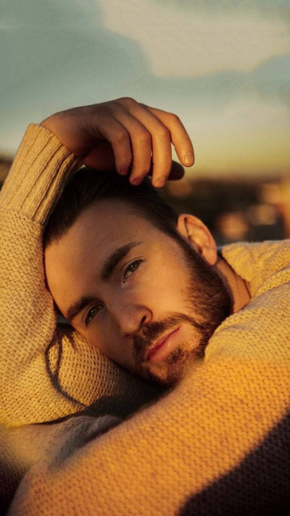 Chris Evans Sunset Shot Wallpaper