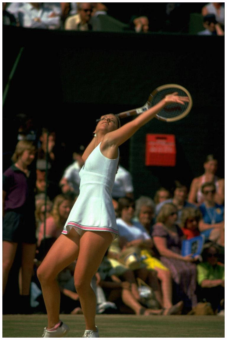 Chris Evert About To Smash A Ball Wallpaper