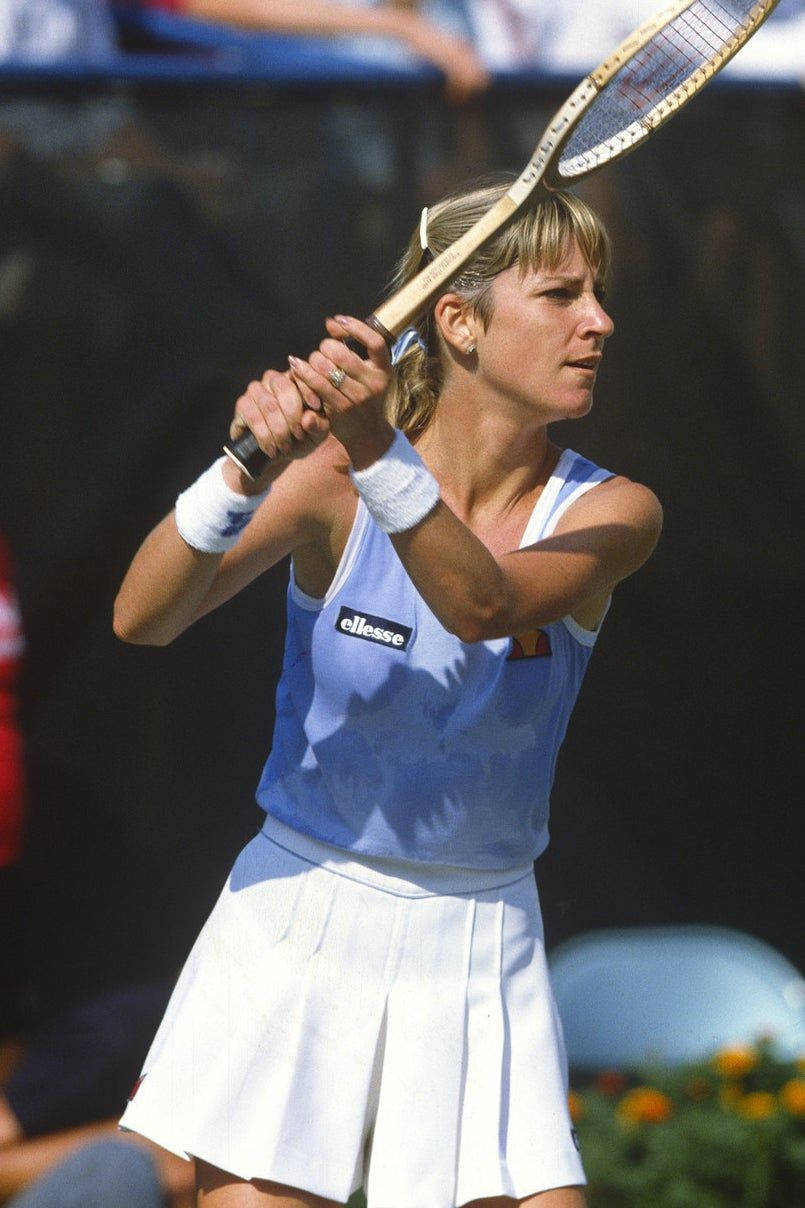 Chris Evert Playing At Us Open 1983 Wallpaper