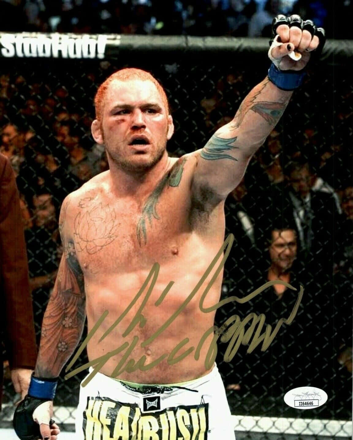 Chris Leben Celebrating In The Octagon Wallpaper