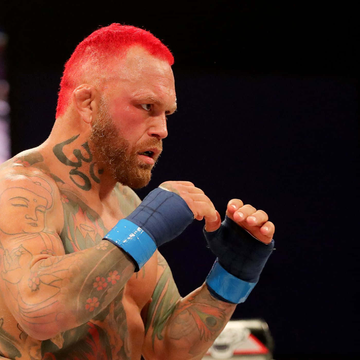 Chris Leben Fighting For Bkfc Promotions Wallpaper