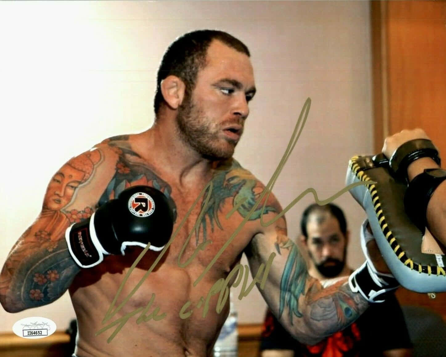 Chris Leben In Action | Boxing Gloves Ready For Match Wallpaper