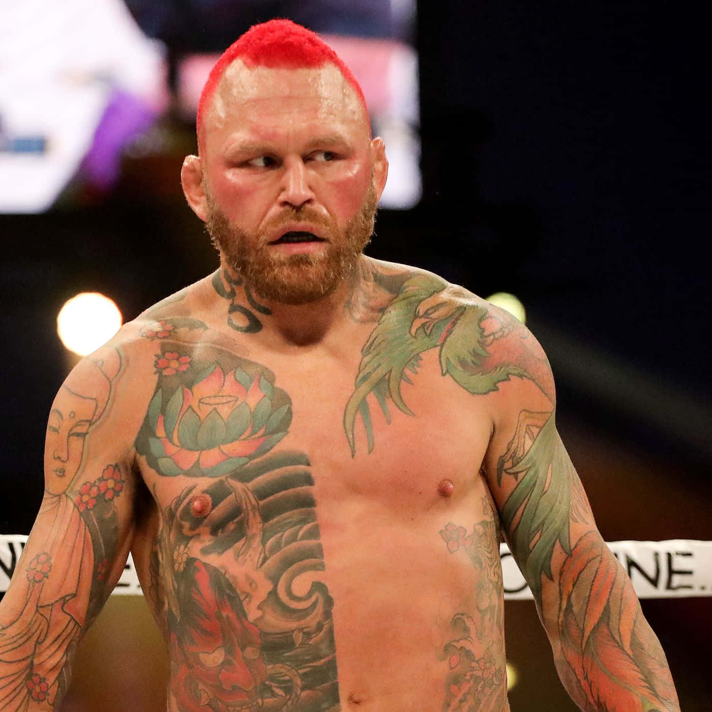 Chris Leben With Japanese-themed Tattoos Wallpaper