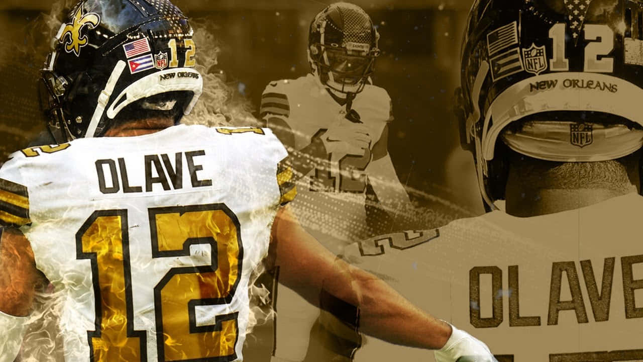 Chris Olave New Orleans Saints Number12 Jersey Wallpaper