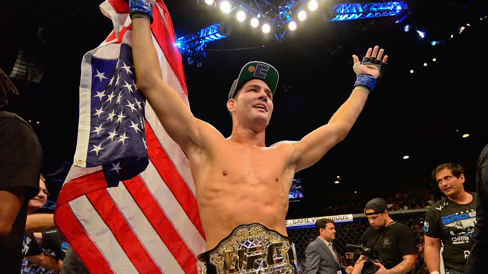 Chris Weidman Usa Flag Wallpaper