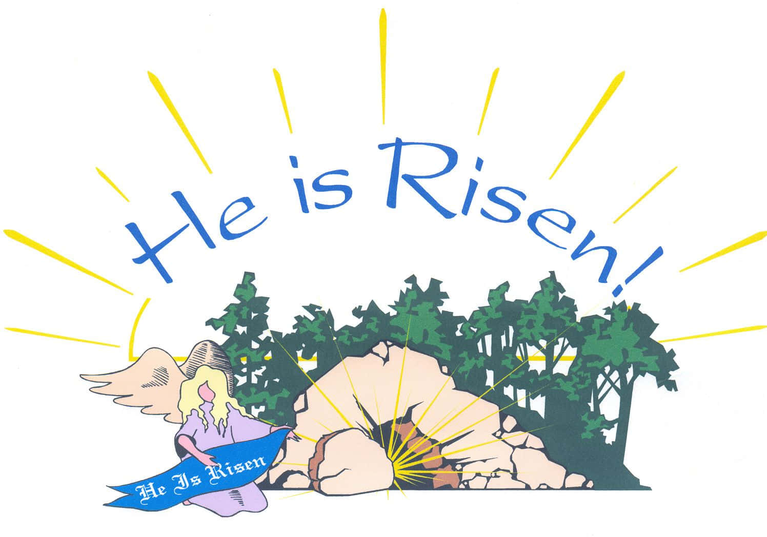 Christ Is Risen Graphic Art Poster Wallpaper