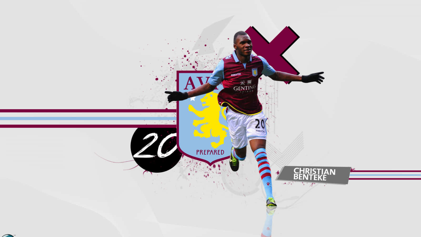 Christian Benteke In Aston Villa Jersey Wallpaper