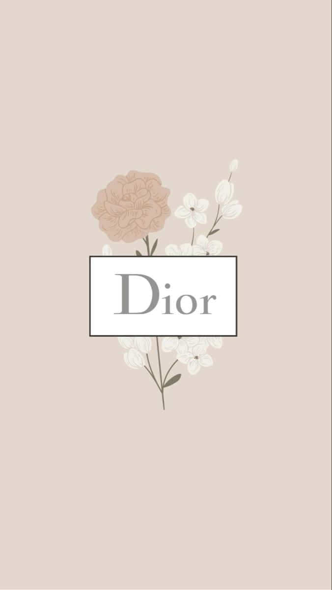 Christian Dior Floral Logo Design Wallpaper