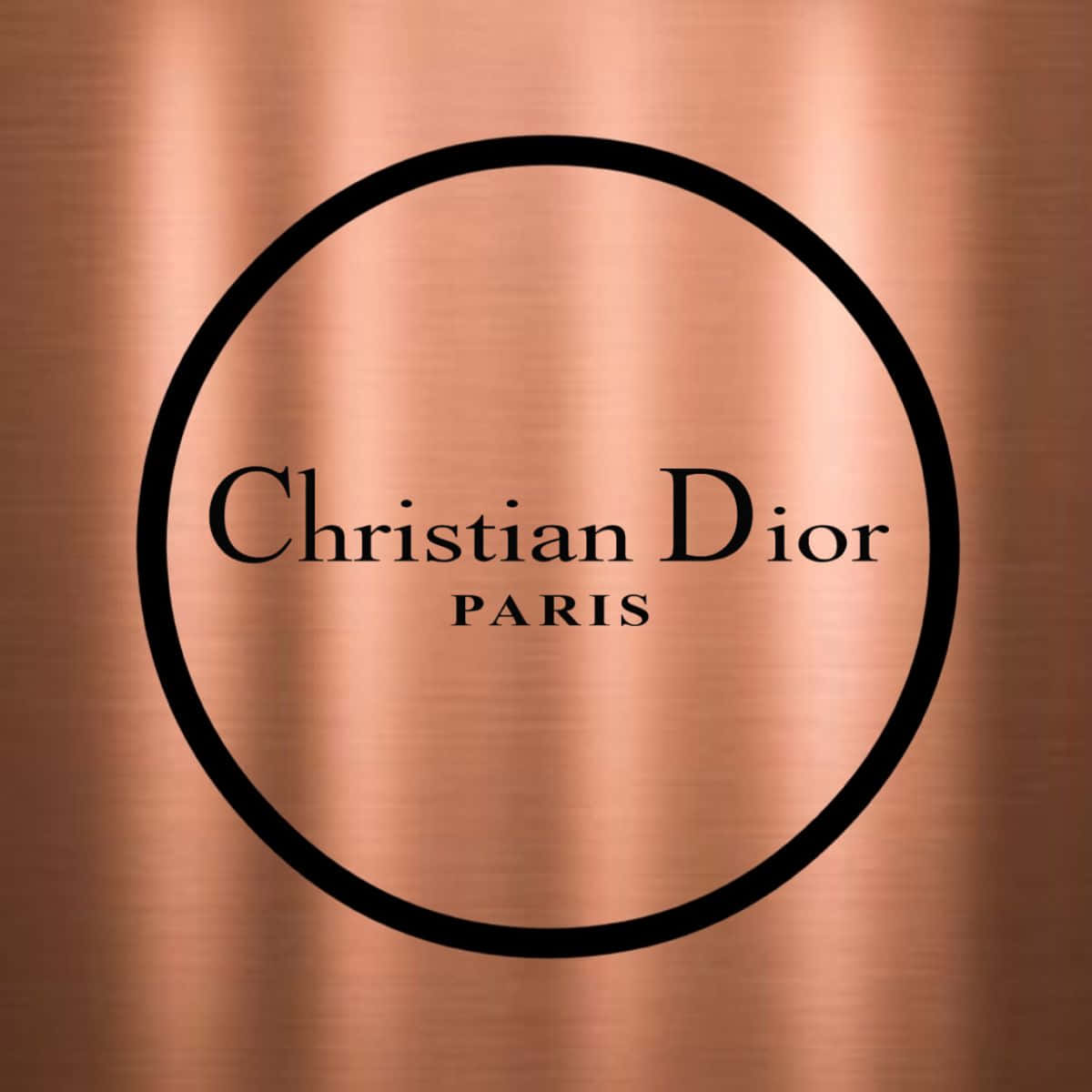 Christian Dior Logo Copper Background Wallpaper