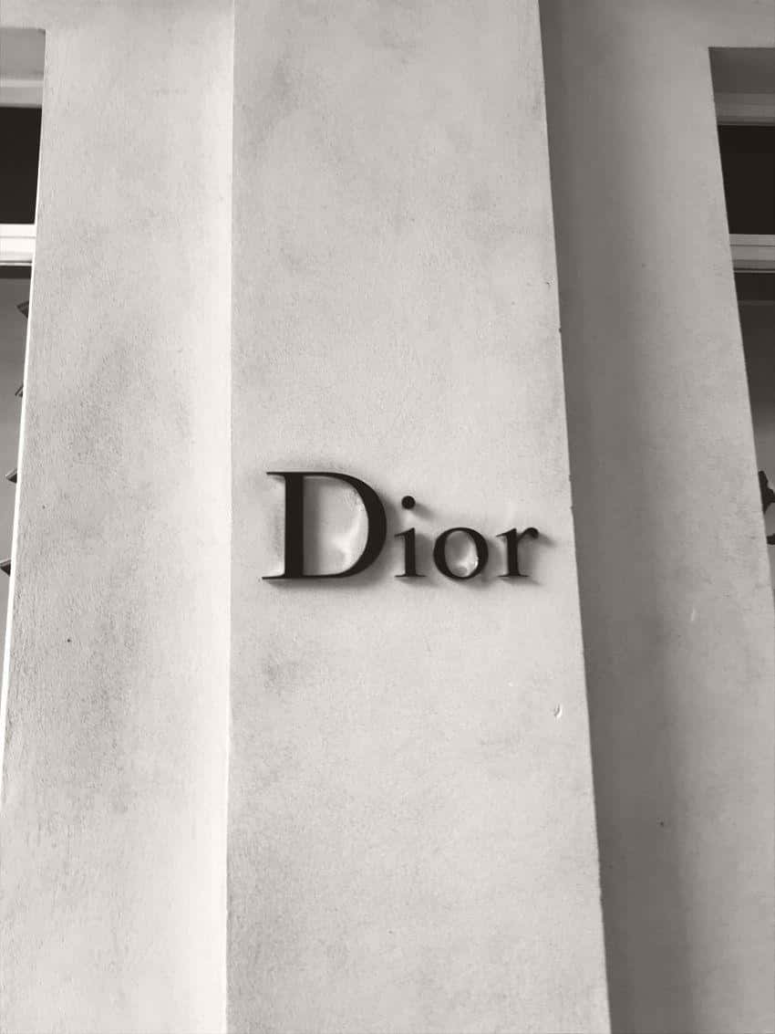 Christian Dior Logoon Building Column Wallpaper