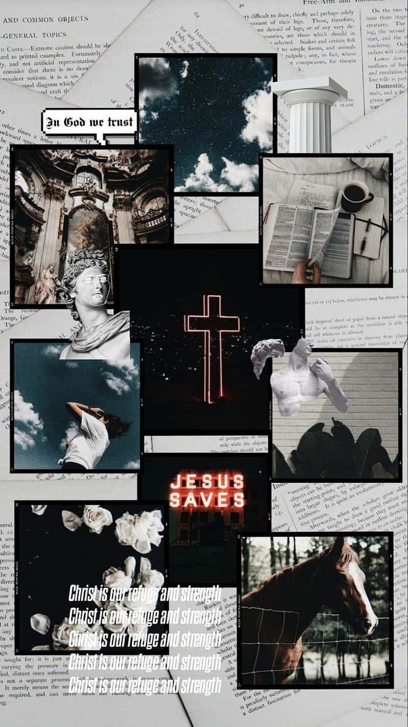 Christian Girl Aesthetic Collage Wallpaper