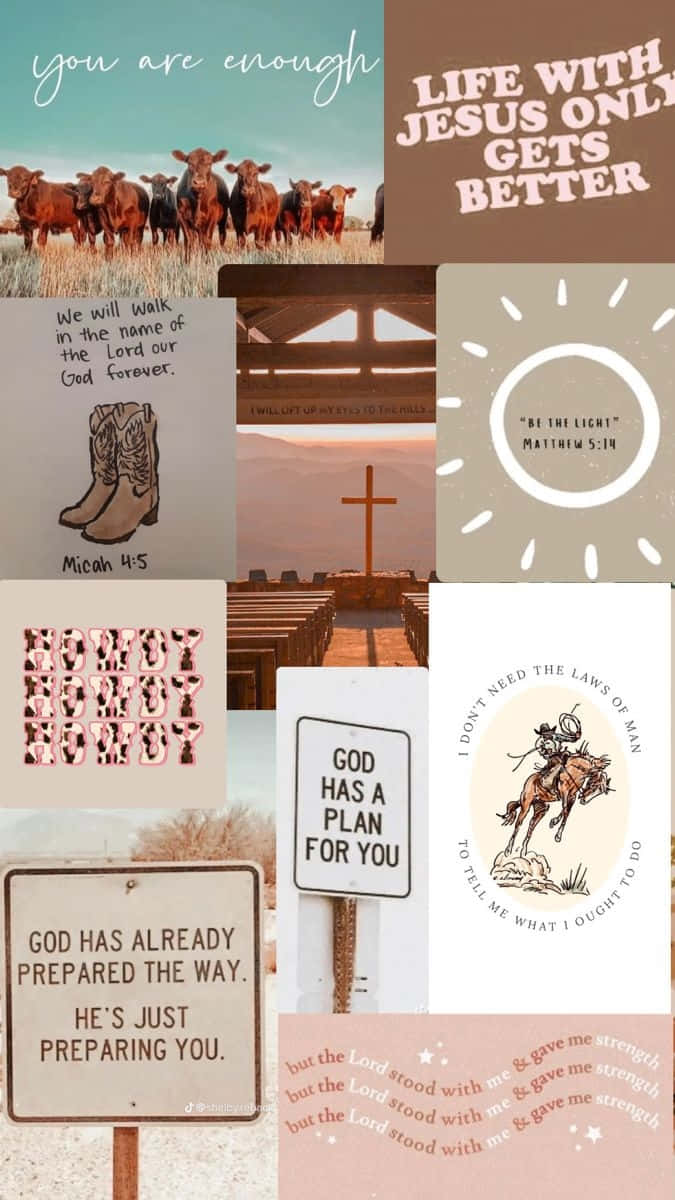 Christian Girl Aesthetic Collage Wallpaper