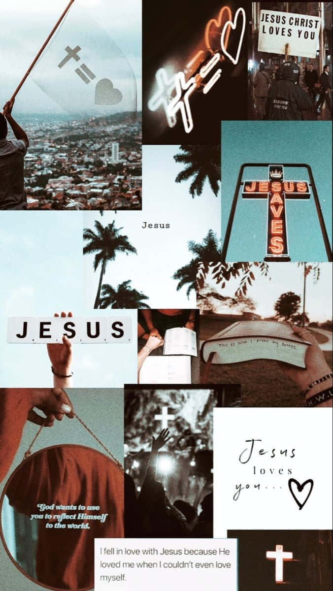 Christian Girl Aesthetic Collage Wallpaper