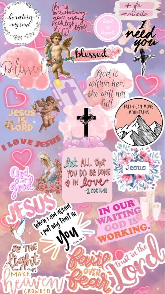 Christian Girl Aesthetic Collage Wallpaper