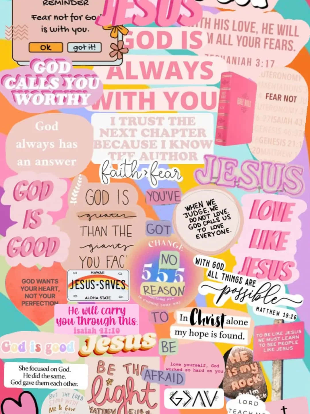 Christian Inspiration Collage Wallpaper