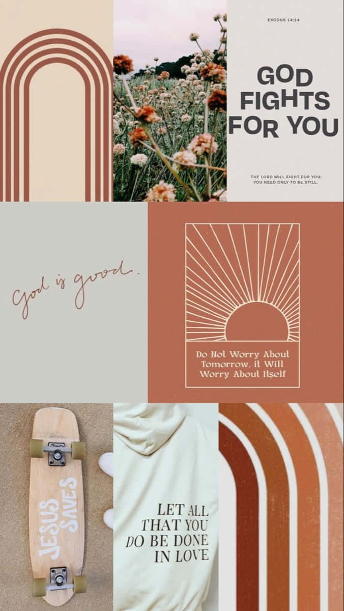 Christian Inspired Aesthetic Collage Wallpaper