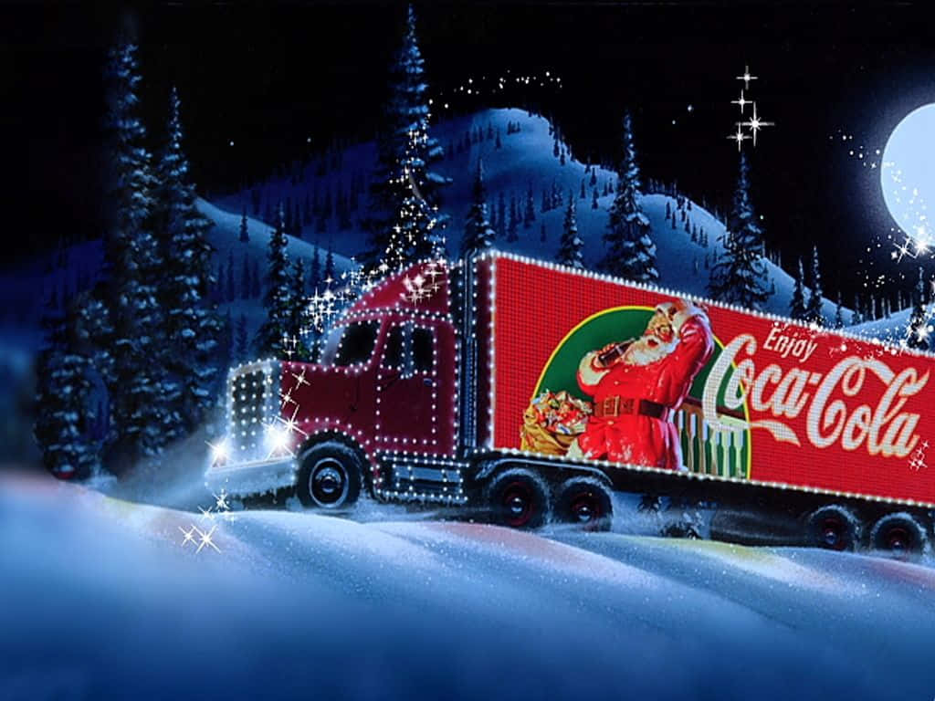 Christmas Cheer Arrives In The Form Of A Vintage Truck. Wallpaper