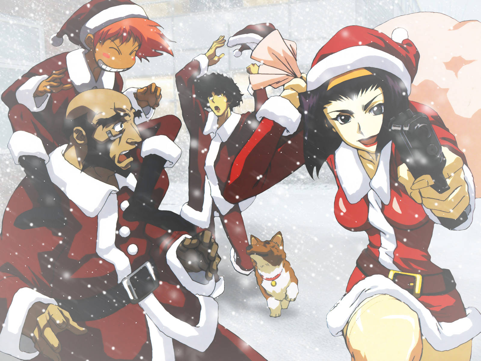 Christmas Cowboy Bebop Desktop Wallpaper