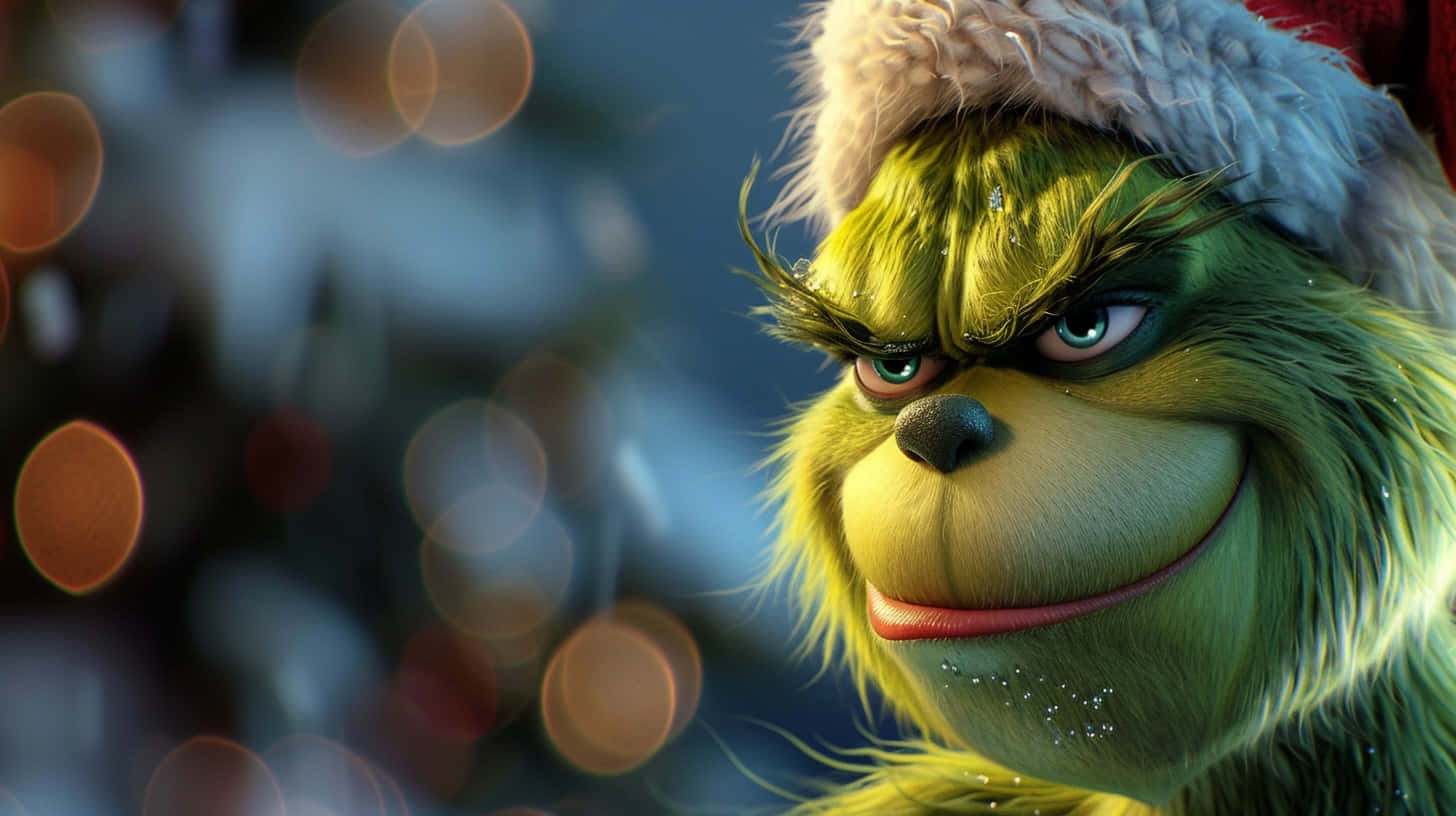 Christmas Grinch Smirk Wallpaper