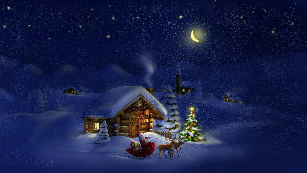 Christmas Night 4k Desktop Wallpaper